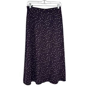 Vintage 90s Y2K Talbots 100% Silk Knee Length Skirt Sz 10 Purple Fairy Coquette